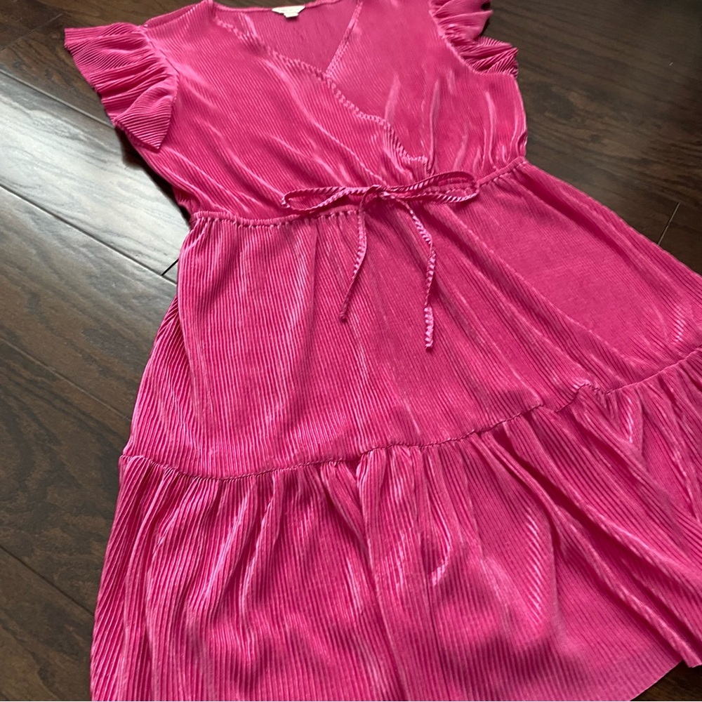 Cato Pink Ruffle Dress - Picture 2 of 9